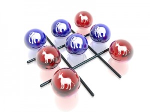 politicaldonkeyselephantsplayingtictactoe 300x225 Problem Solvers: A New Political Ideal